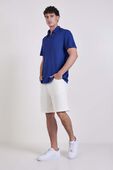 Textured Seamless Polo Shirt